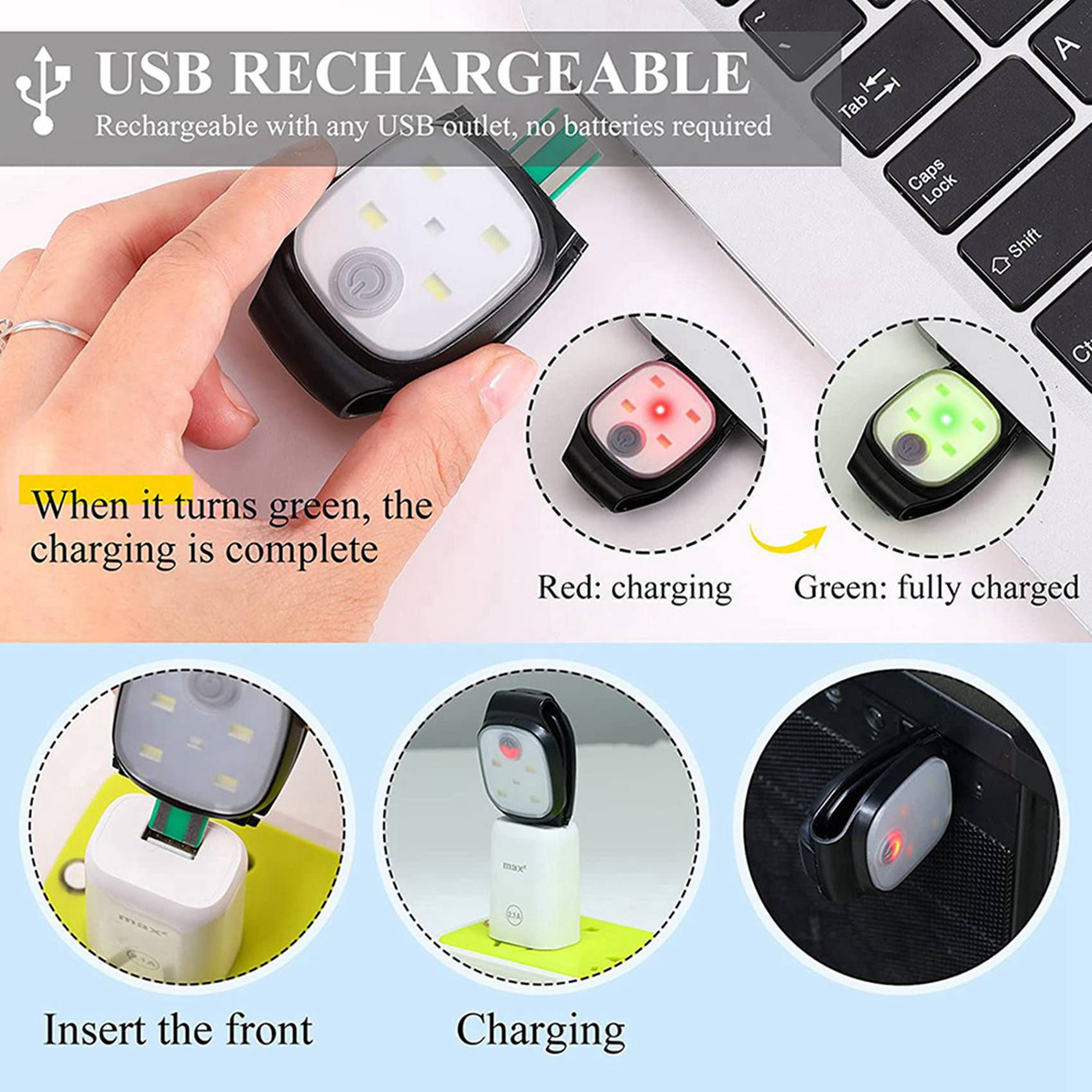 Running Gear For Night - ABUP-3X Outdoor Night Clip On Running