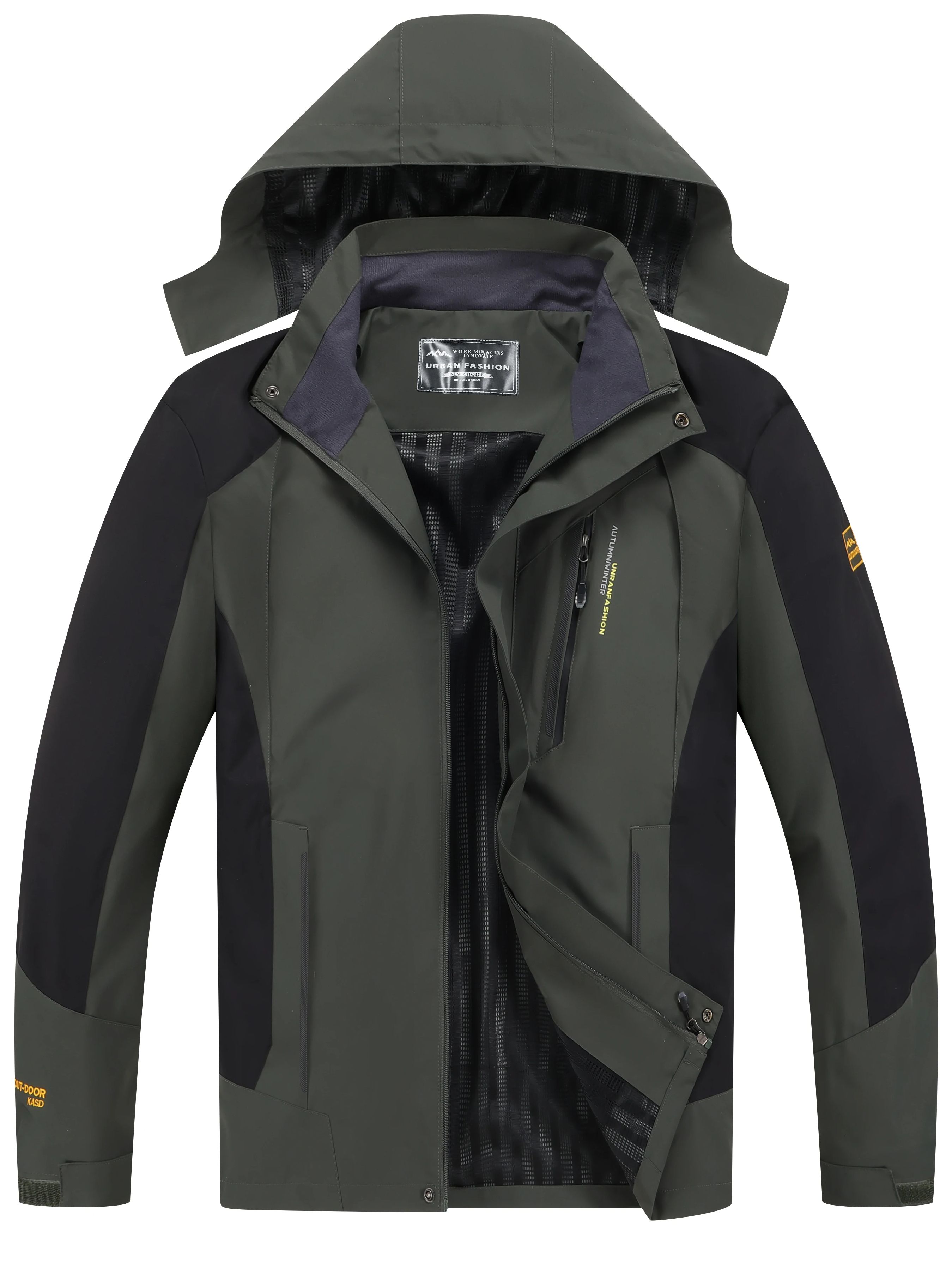Running Gear Jacket - Men's Waterproof Hiking Jacket Large Size