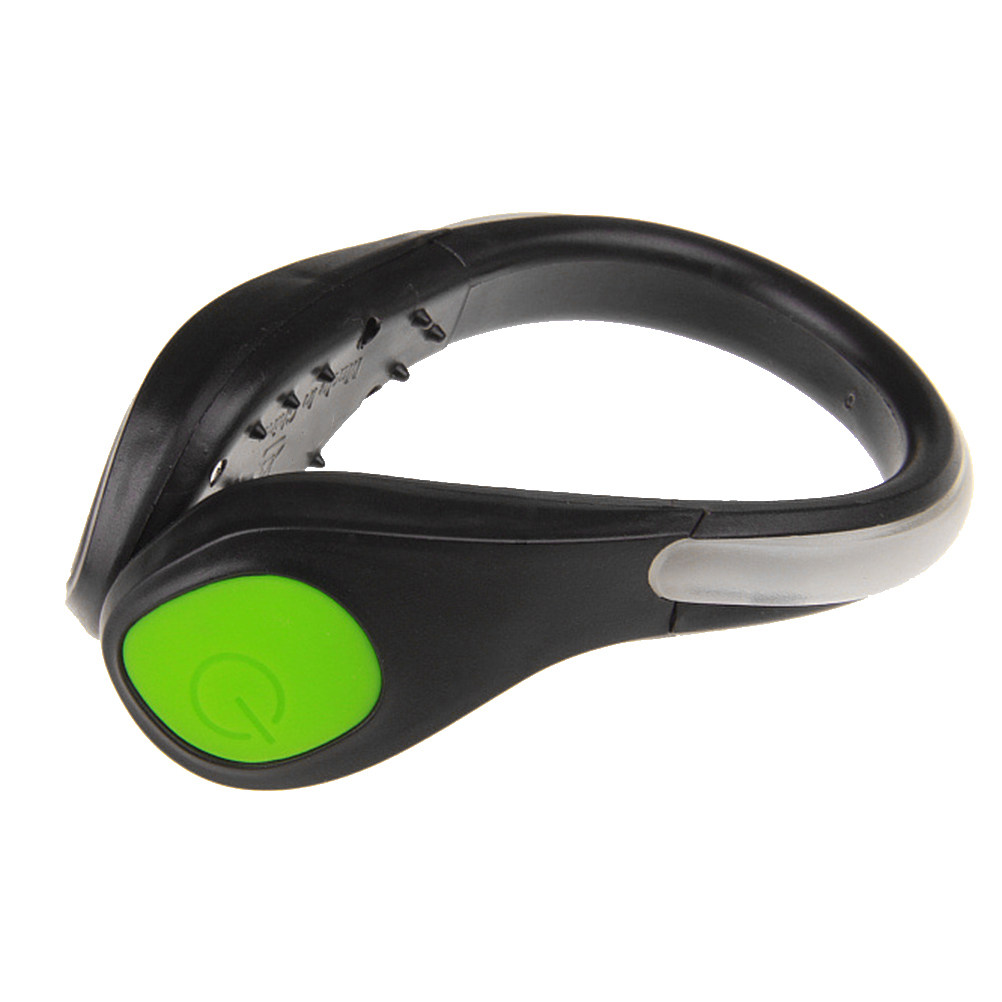 Running Gear For Night - 1Pcs LED Flash Shoe Clip Green
