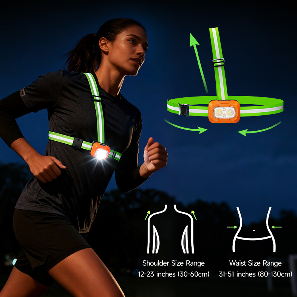 Running Light USB Rechargeable - đánh giá và giá Running Gear For Night